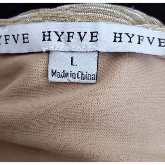 HYFVE CHAMPAGNE DRESS SZ.L EUC. GORGEOUS DRESS IN EXCELLENT USED CONDITION - Picture 6 of 8